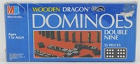 NOS Wooden Dragon Dominoes