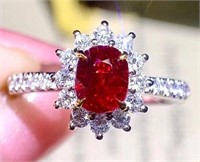 1.2ct Mozambique ruby ring 18k gold