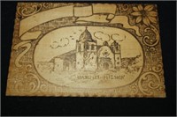 Wooden Postcard 5"x7"; Carmel Mission/Olympia, WA