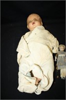 plaster Doll-Painted, Has Chipping; porcelain Doll