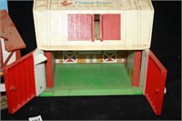 Vintage Fisher Price house and barn-No figures