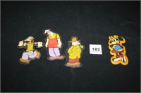Vintage Magnets-Popeye and Minnie Mouse