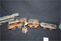 Metal W99 Choo Choo Train; 5 Model Cars (Plastic)