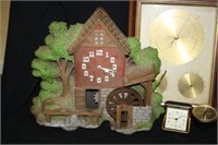 various Clocks-Plastic Mill Scene Clock