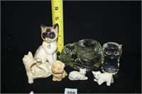 Cat Figures-Glass Tea light holder etc.…