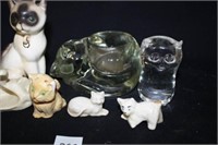 Cat Figures-Glass Tea light holder etc.…