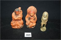 Native American Figurines Resin possibly