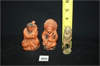 Native American Figurines Resin possibly