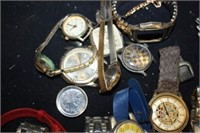 Various Watches-some in pieces and are parts only