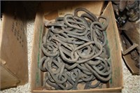 Metal Large Chain links; wrenches; torch & burner