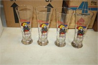 Bud Light Spuds Mackenzie Beer Glasses (4)