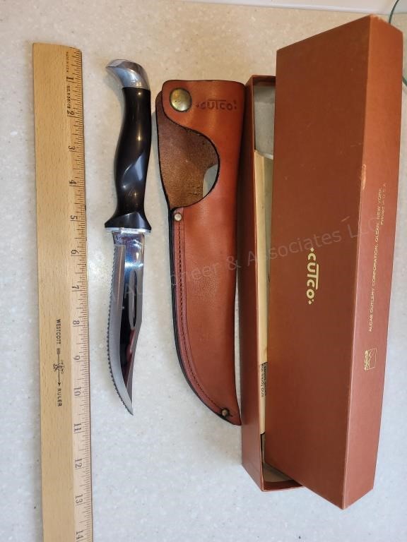 Cutco Model 1769 Hunting Knife with Leather Sheath  