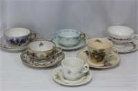 Porcelain Teacups Limoges, Rosenthal, Bavaria +
