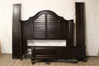 Queen Size Dark Wood Bed Frame
