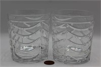 2 Tiffany&Co. Crystal "Swag" Old Fashioned Glasses