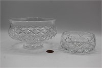 Two Small Crystal Bowls - Brierly or Waterford+