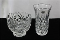 Gorham Crystal Bowl & Vase
