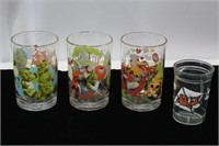 2007 Shrek & 1990 Tom & Jerry Collectable Glasses