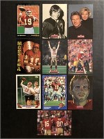 LOT OF (10) MISCELLANEOUS JOE MONTANA FOOTBALL CAR