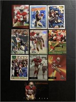 LOT OF (10) MISCELLANEOUS JERRY RICE FOOTBALL CARD