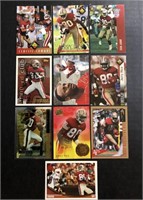 LOT OF (10) MISCELLANEOUS JERRY RICE FOOTBALL CARD