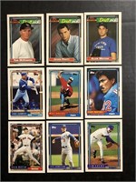 LOT OF (70) 1992 TOPPS BASEBALL CARDS W/ DRAFT PIC