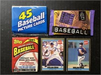 LOT OF (5) UNOPENED SEALED BASEBALL CARDS PACKAGES