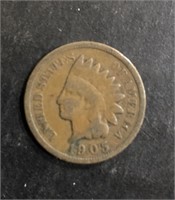 1905 INDIAN HEAD ONE CENT PENNY