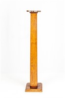 Antique Oak Tall Pedestal 60" Tall
