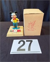 [D] NOS 1950s Mickey Mouse Watch and Figurine