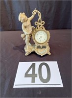 [B2] Gilt New Haven Cherub Clock