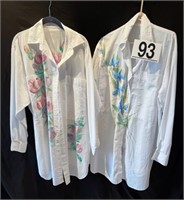 [B2] Hand Painted Ladies Tropical Shirts