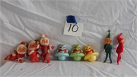 8 VINTAGE TOYS AND ORNAMENTS