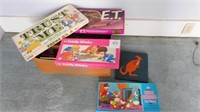 GAME & PUZZLES LOT - ET, TWISTER, TIDDLY WINKS