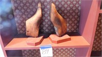 PAIR OF EARLY SHOE FORM BOOK ENDS