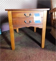 2 DRAWER CHERRY END TABLE