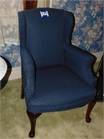 BLUE UPHOLSTERED CHAIR