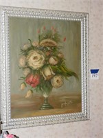 FLORAL OIL PAINTING ON CANVAS BY JENNIFER PRETTER