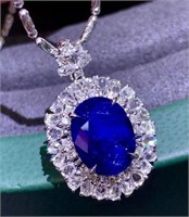 2.54ct Natural Sapphire Pendant in 18k Yellow Gold