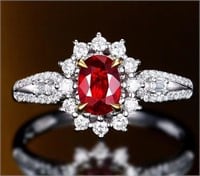 1ct Mozambique ruby ring 18k gold