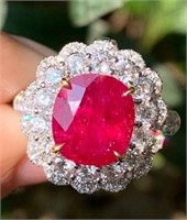 1.9ct Mozambique ruby ring 18k gold