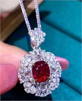 2.3ct natural ruby pendant in 18k yellow gold