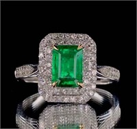 2.54ct Colombian Emerald Ring in 18k Yellow Gold