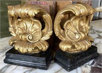 Borghese Gilt Plaster Decorative Bookends
