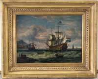 J. Clark French Ship Painting