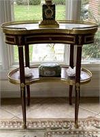 French Style Kidney Shape Marble Top Table