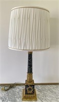 French Empire Style Marble Gilt Metal Table Lamp
