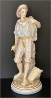 Antique Large Hand Painted Bisque Figure