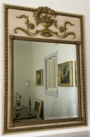 Parcel Gilt Wooden Trumeau Mirror