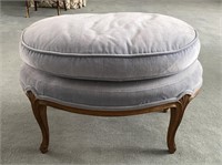French Provincial Blue Upholstery Foot Stool